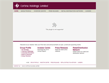 Tablet Screenshot of cortina.com.sg